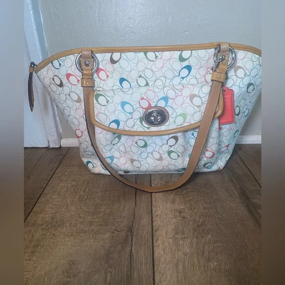 Coach Chelsea Signature C Monogram
Shoulder Tote Zip Bag Multicolor - Picture 2 of 9